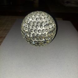 Glass Golf Ball Paperweight 