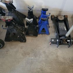 Floor Jack + 8 Jack Stands (Husky, Power Torque, 5 Ton)