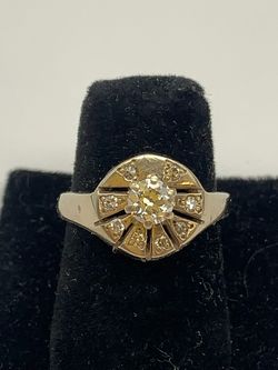 Ladies white gold diamond ring #13756