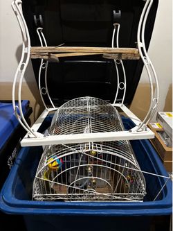 Large bird cage and stand