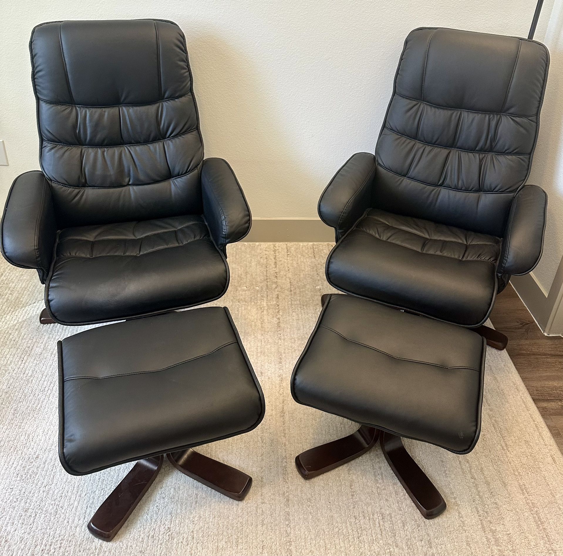 Reclining Chair Ottoman Set Of 2