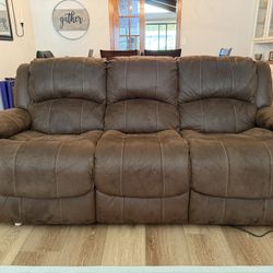 Reclining Couch Brown - Man Cave