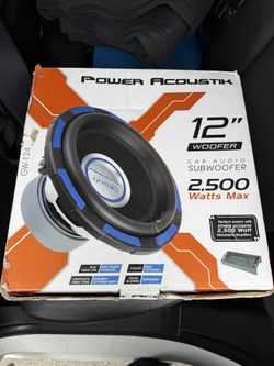Power Acoustik Gothic Series GW-124 Premium 12" Subwoofer - 2,500 Watt Max, Composite Fiber Rigid Cone (New)