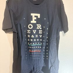 Forever Eye Chart New W Tags T Shirt XL Easy Halloween Costume