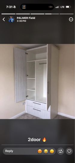 2-Door Wardrobe with Drawers and Shelves
