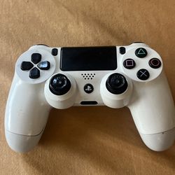 Sony PlayStation 4 PS4 DualShock 4 Wireless Controller White CUH-ZCT2U Tested