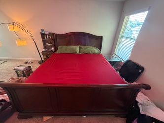 King Size Wood Sleigh Bed Frame