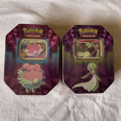 Pokemon BLISSEY & GARDEVOIR Collector Tin - Holo Card and 3 TCG 10 Card Booster Packs