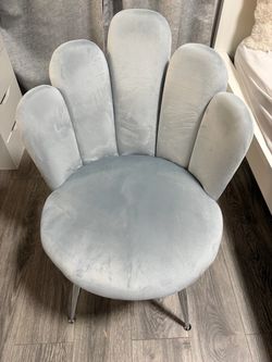 Grey vanity chair