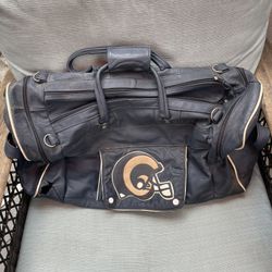 Vintage leather rams, duffel bag