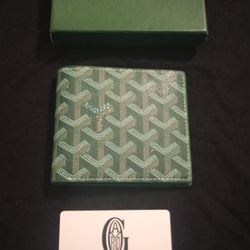 Goyard Green Wallet — Fits Cards + Cash