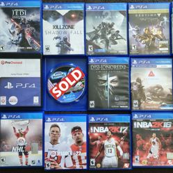 PS4 Games – $10 each