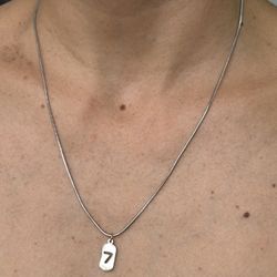 Necklace With Number 7 Charm 