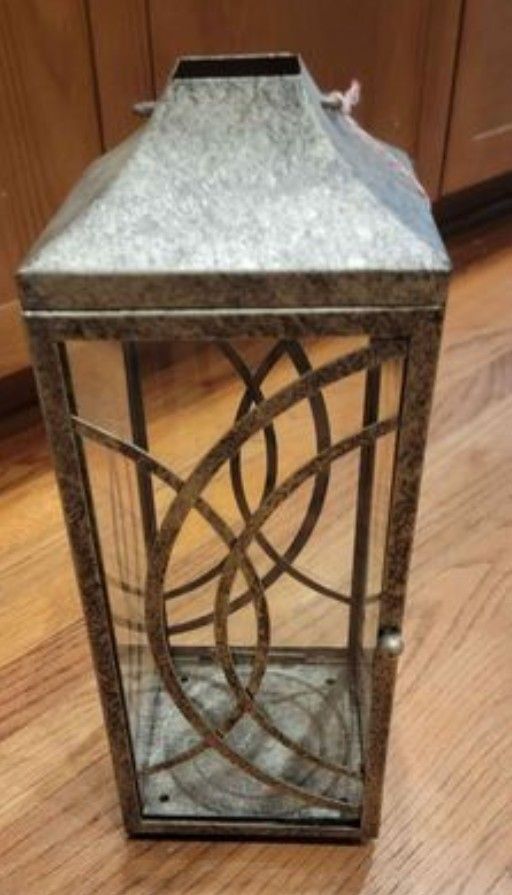 Silver Finish Metal Lantern