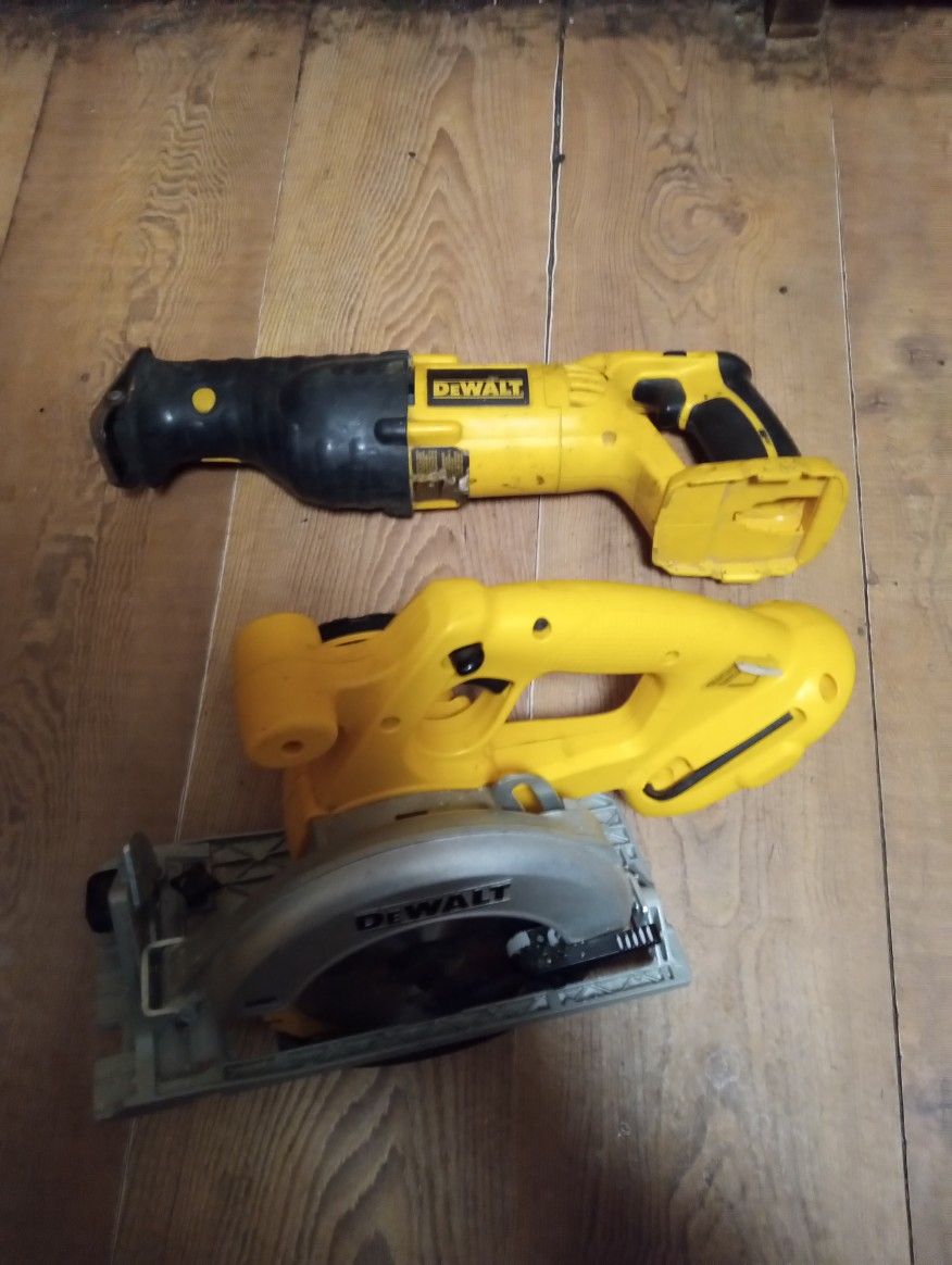   18 Volt DeWalt No Battery Work Great Skill Saw & Saws All