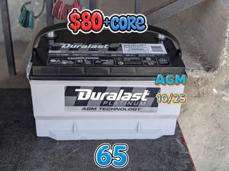AGM Car Battery Group Size 65