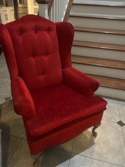Red vintage sofa