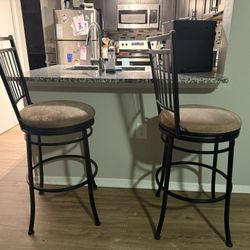 36" Metal Bar Stool with Cushion