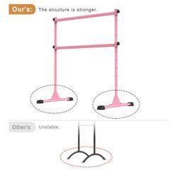 Brand New Steel Pink Ballet Barre Bar in Box