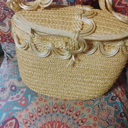 Vintage Small Straw Woven Purse