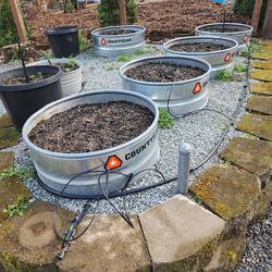 Raised planter beds and irrigatiob