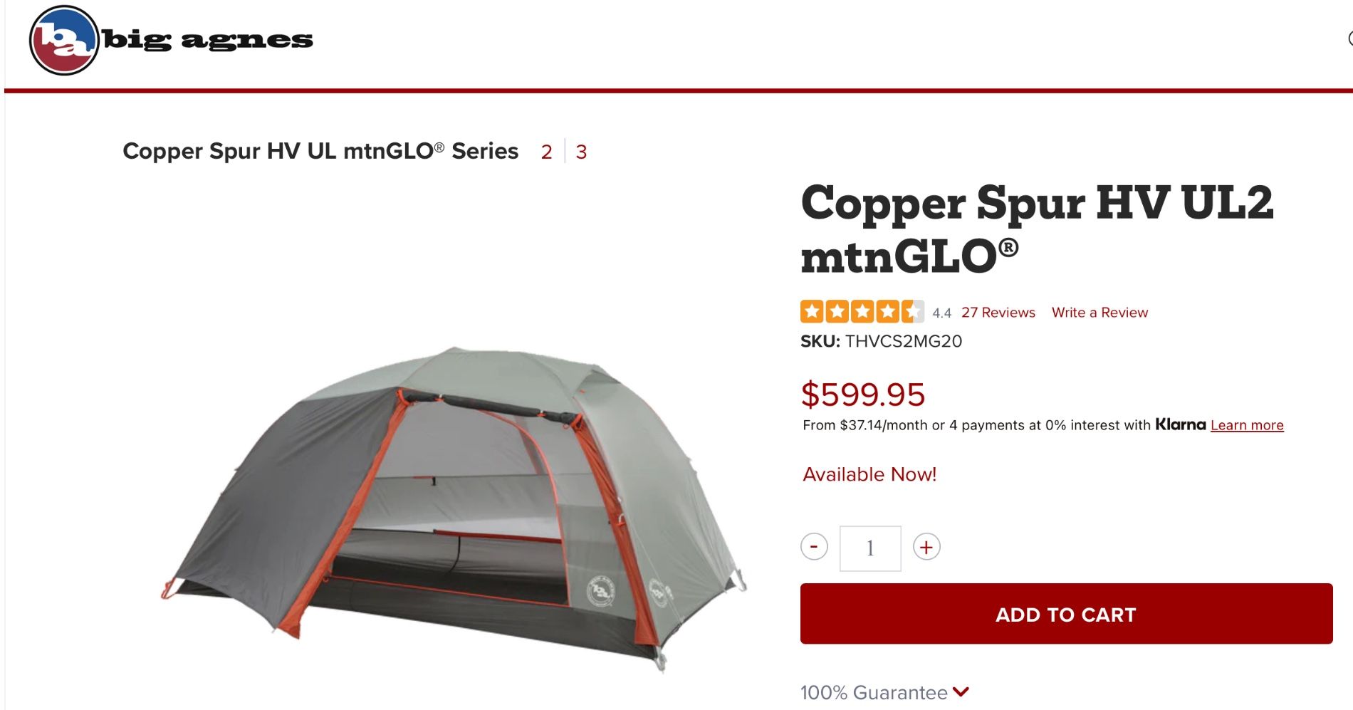 Big Agnes Tent