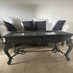 Real Authentic Wooden Coffee Table Gray