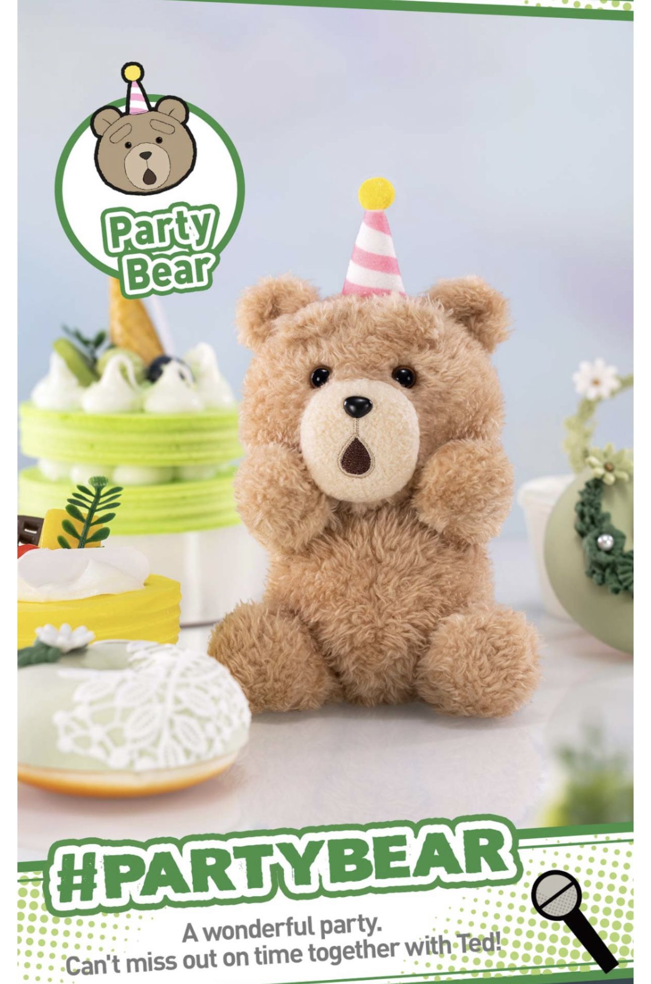 Authentic Ted 2 Keychain (Party Bear)