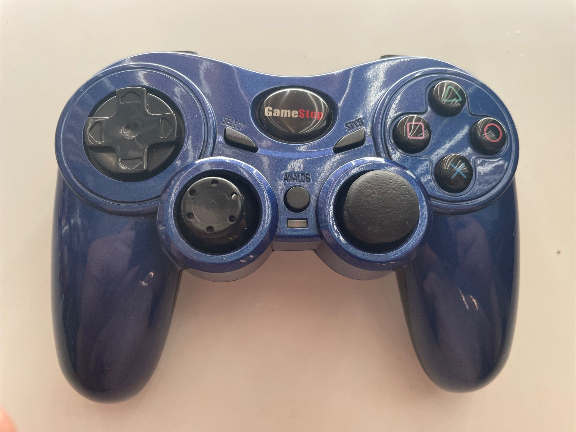 Gamestop Wireless  Playstation 2 PS2 Controller Blue Videogame Controller