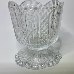 Vintage Avon Fostoria Votive Clear Glass Candle Holder