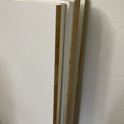 Set Of 6 White Closet Or Wall Shelves 48” L x  16”