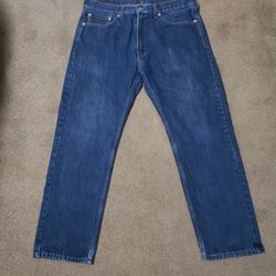 Levis 505 Men’s Jeans 36x30 Dark Wash Regular Fit Straight Leg