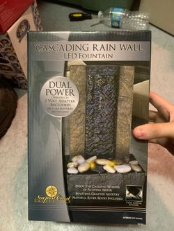 Cascading rain wall led fountain decoration