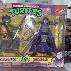 TMNT Retro 2-Pack Donatello vs Shredder Playmates 2021 Nickelodeon NEW Sealed
