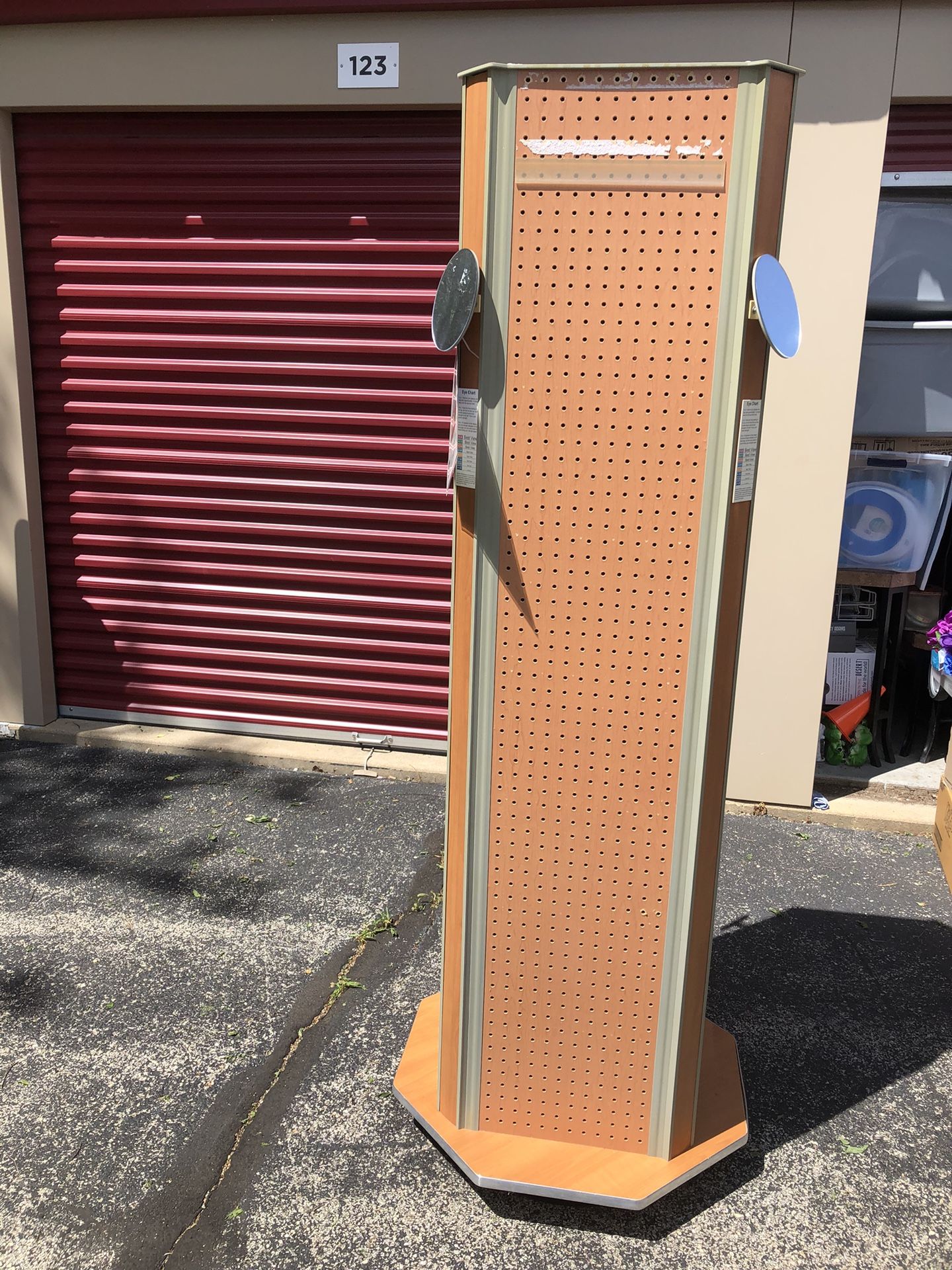 Commercial Rotating Pegboard Display Stand