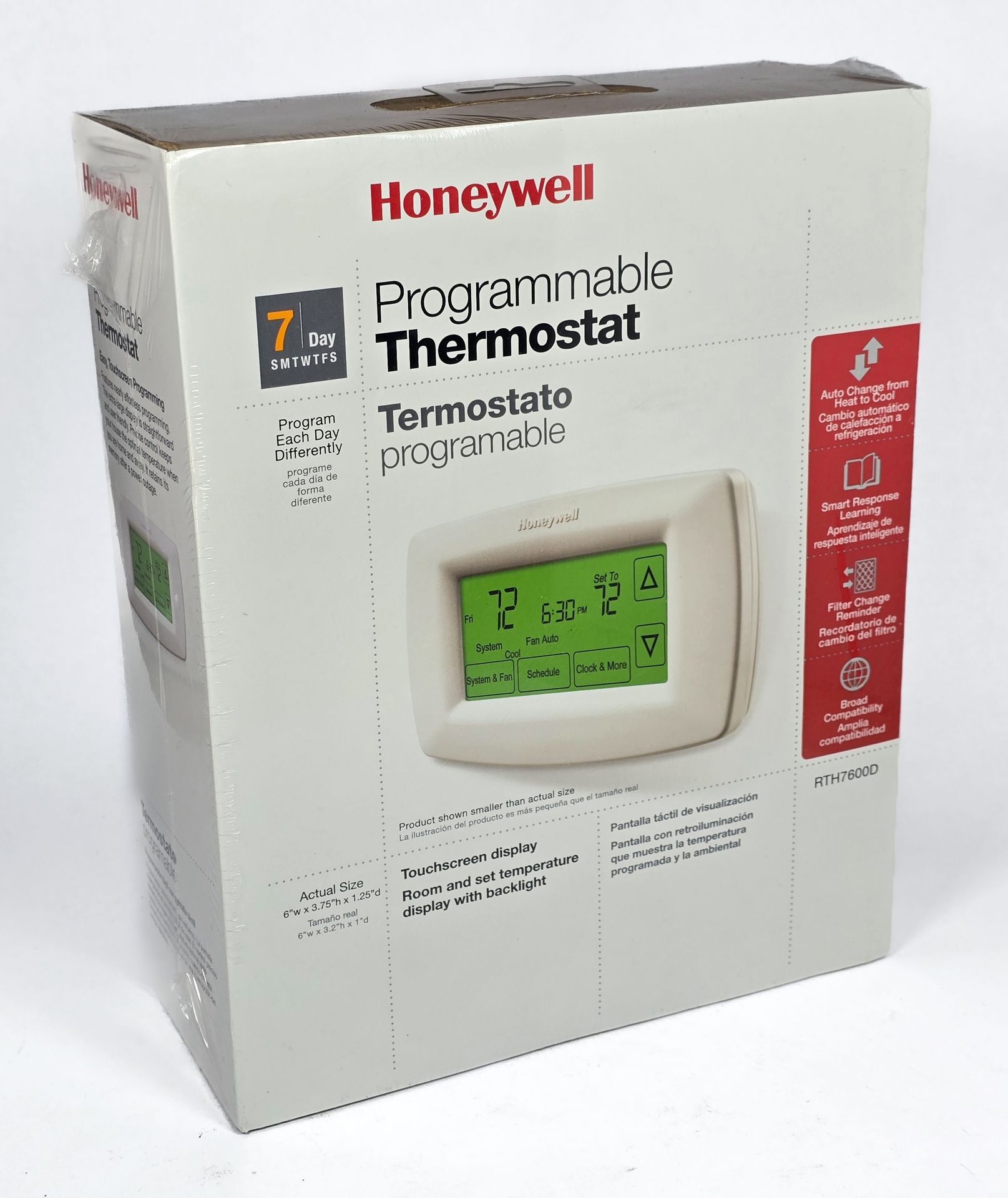 NEW In Box Honeywell 7 Day Programmable Thermostat - RTH7600D