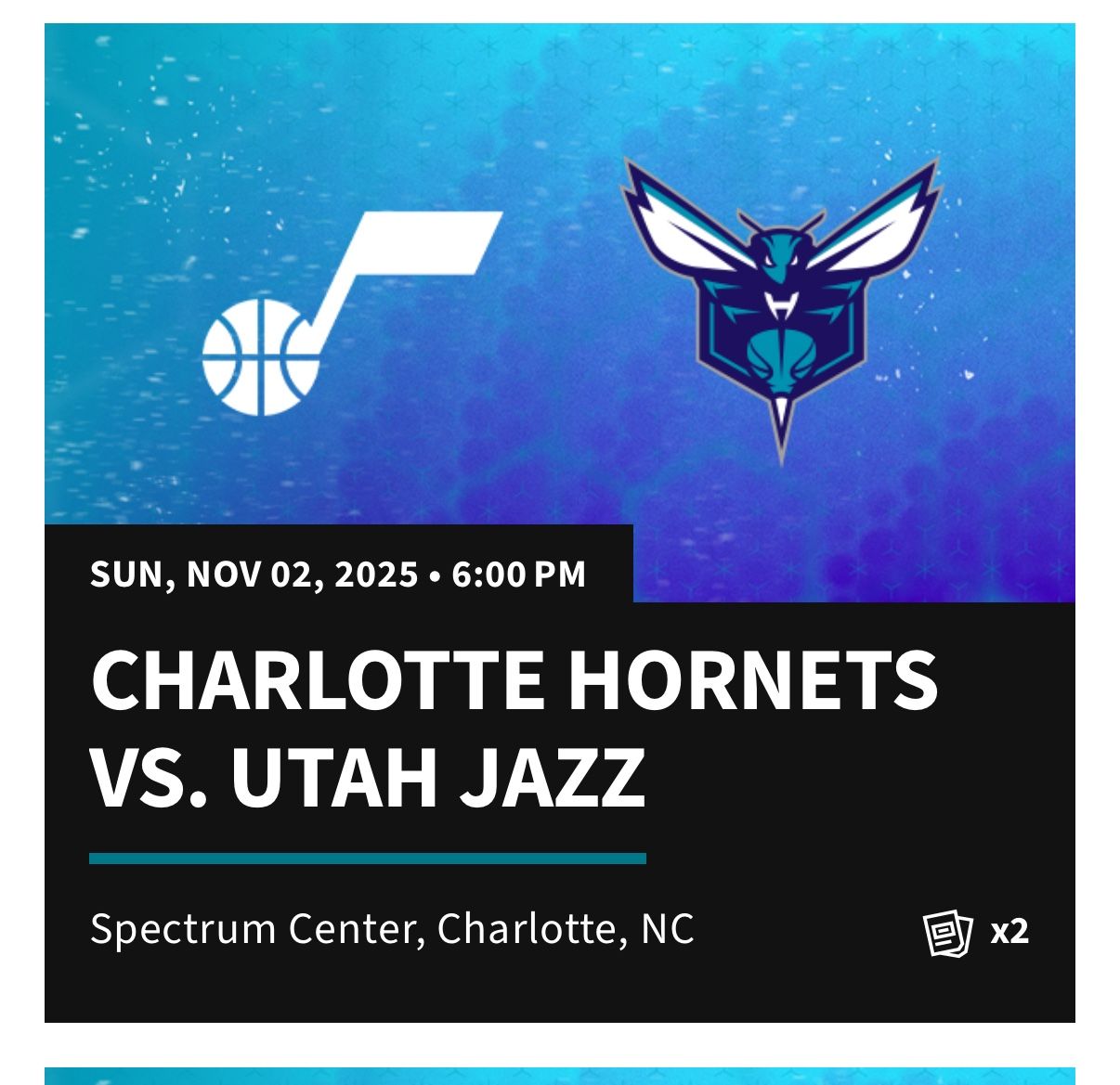 Charlotte Hornets vs Utah Jazz