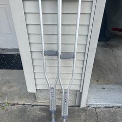 Pair Of Cardinal Health Under Arm Crutches, 5’2” - 5’ 10” (300 Lbs)