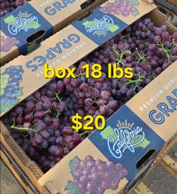 I sell boxes of fresh grapes in Lindsay.