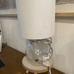 Table Night Stand Lamp Glass 