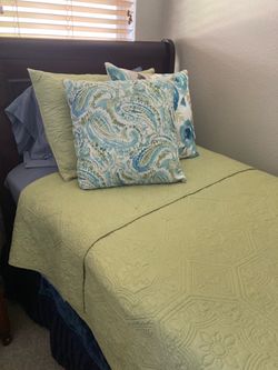 Twin Mahogany Sleigh Beds