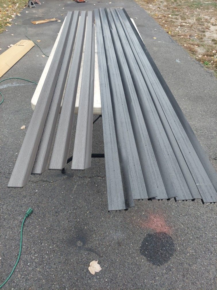 Garage door seals. 4 Brown  8ft Long  5 Black 9ft Long Everything You See $15