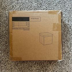Gray Storage Ottoman