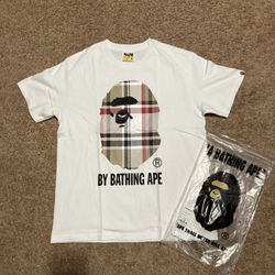 Bathing Ape Burberry Tee Shirt Size Medium