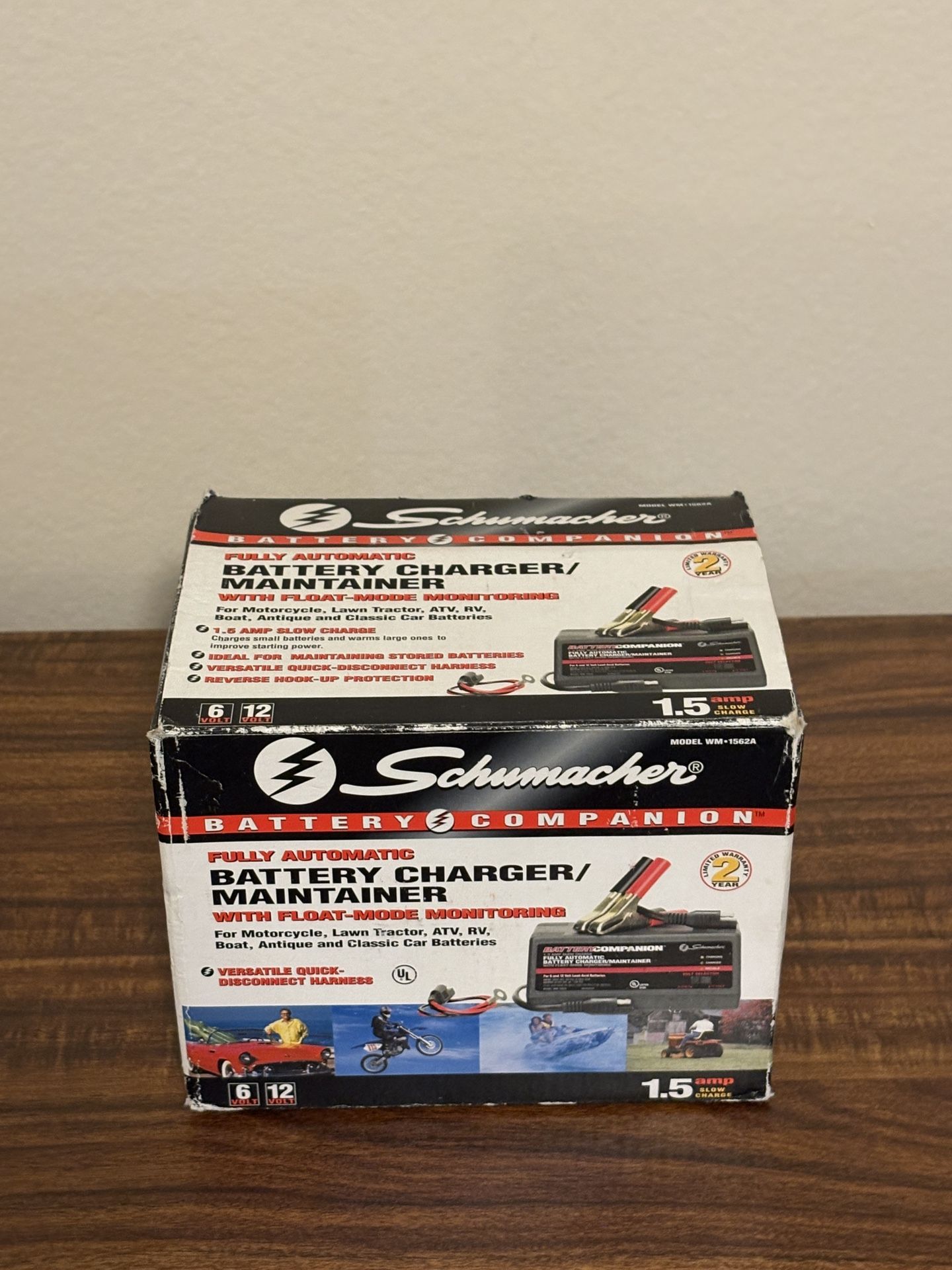 Schumacher WM-1562A Battery Charger & Maintainer – 6V/12V – New Open Box