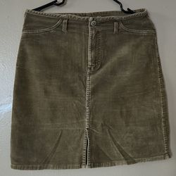 Mini falda de pana verde oliva size S