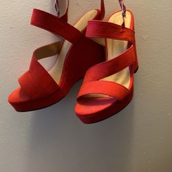 6.5 Red Woman Wedge Heel