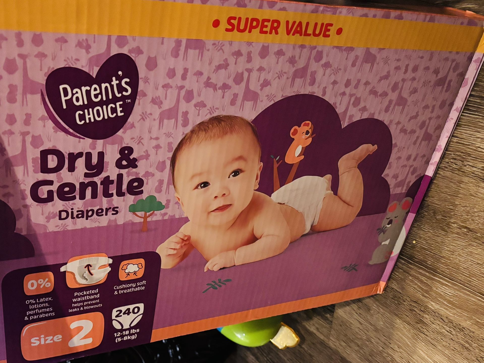 New Parent’s Choice Diapers Size 2 (240 Count)