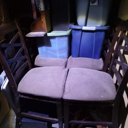 6 Dark Brown Dining Room Chairs $20