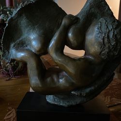Baby In Womb  Bronze Sculpture 
